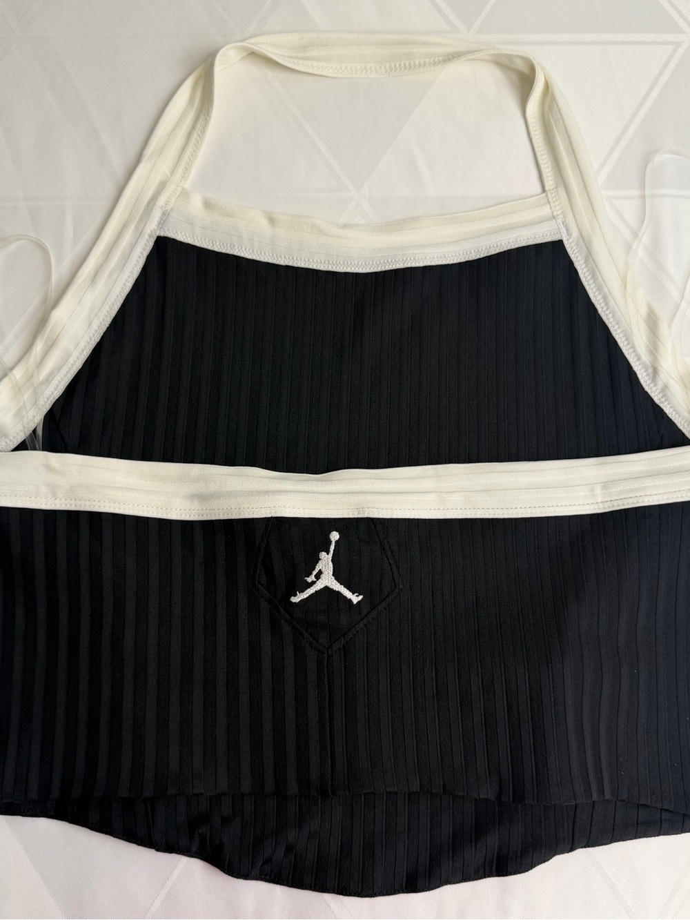 Nike Air Jordan Poolside Halter Top Black Womens Size L HJ0052-010 NWT MSRP $52